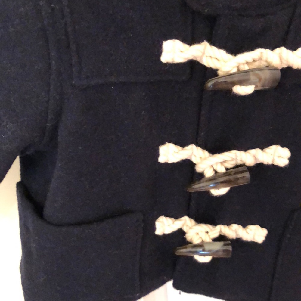 Navy wool toggle jacket - Picture 3 of 7